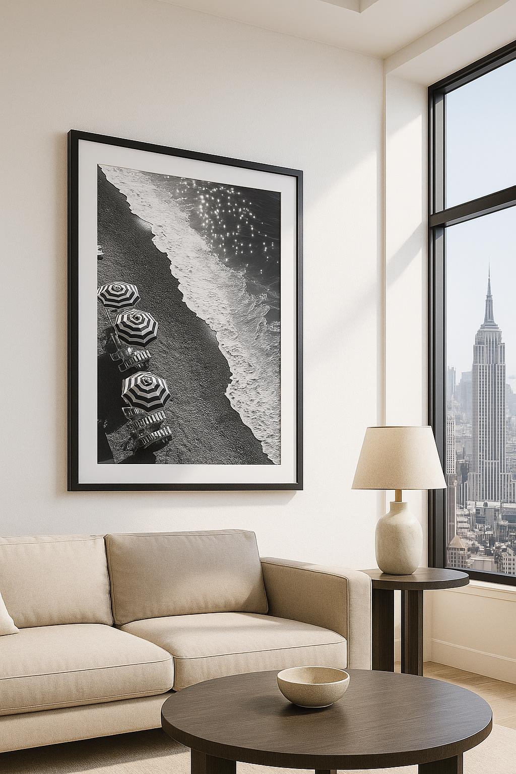 Black and White Amalfi Coast Print: Italy Coastal Photography (Digital Download