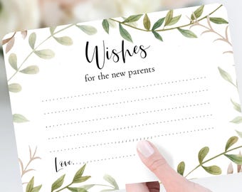 Baby Shower Wish Cards for the New Parents