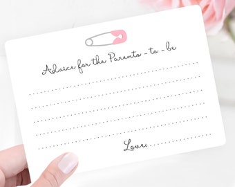 Advice for the Parents to be, Game Cards for Baby Shower, D01