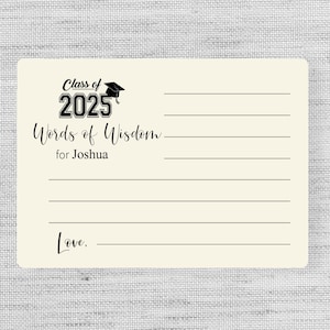 Personalized Words of Wisdom for the Graduate Class of 2025, G19