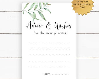 Advice and Wish Cards, Baby Shower Cards for the New Parents
