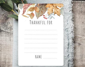 Thanksgiving Thankful For Cards, Gratitude Cards, Friendsgiving Wish Cards,  Autumn Table Setting