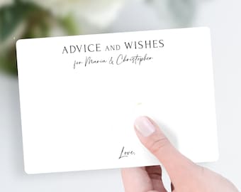 Advice and Wishes Cards, Wedding Advice Cards, New Parents Wish Cards