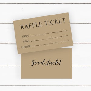 Raffle Tickets, Contest Giveaway Raffle Cards - Etsy