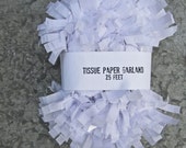 White Fringe Garland for First Communioin, Wedding Backdrop Garland