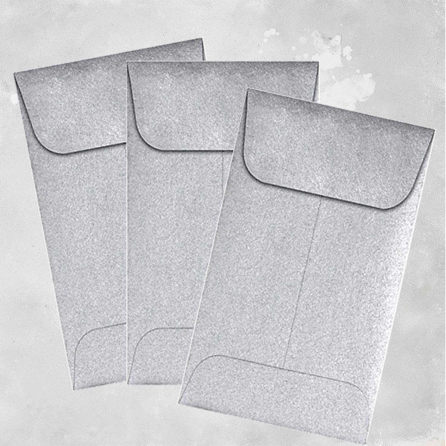 100 Metallic Silver Envelopes Mini Envelopes Etsy