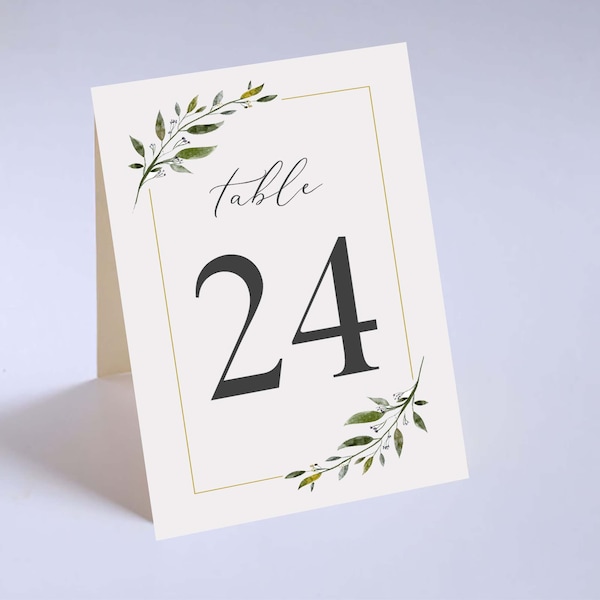 Wedding Folded Table Numbers Etsy