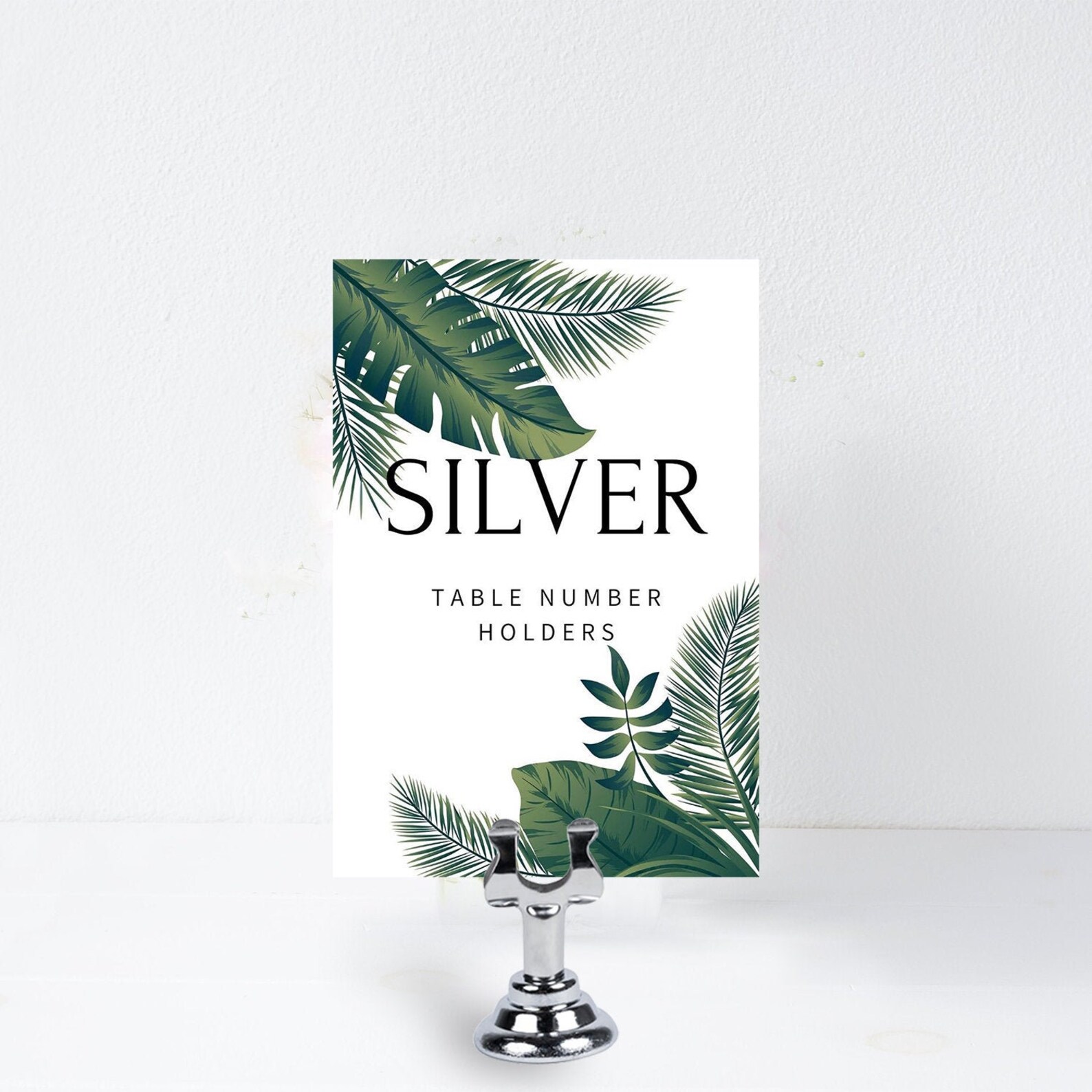 12 Silver Table Number Holders Wedding Clip Holders Venue Etsy