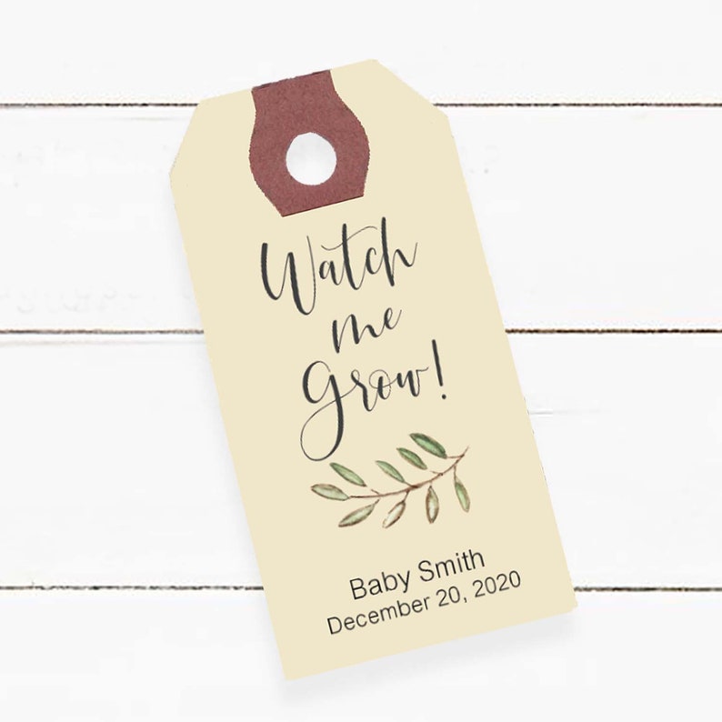 Watch Me Grow Manila Tags Baby Shower Favor Tags Etsy Watch Me Grow Manila Tags Baby Shower Favor Tags Etsy
