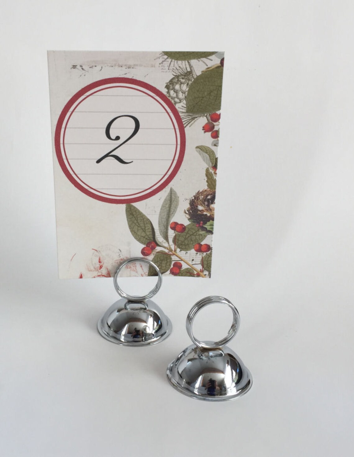 Silver Sign Stand Wedding Table Number Holder Etsy