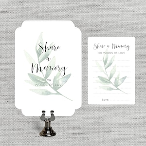 Share a Memory Cards, Sign and Stand, Celebration of Life Memorial Cards, Words of Love Cards, Memory Cards for Retirement, Wedding,SM1