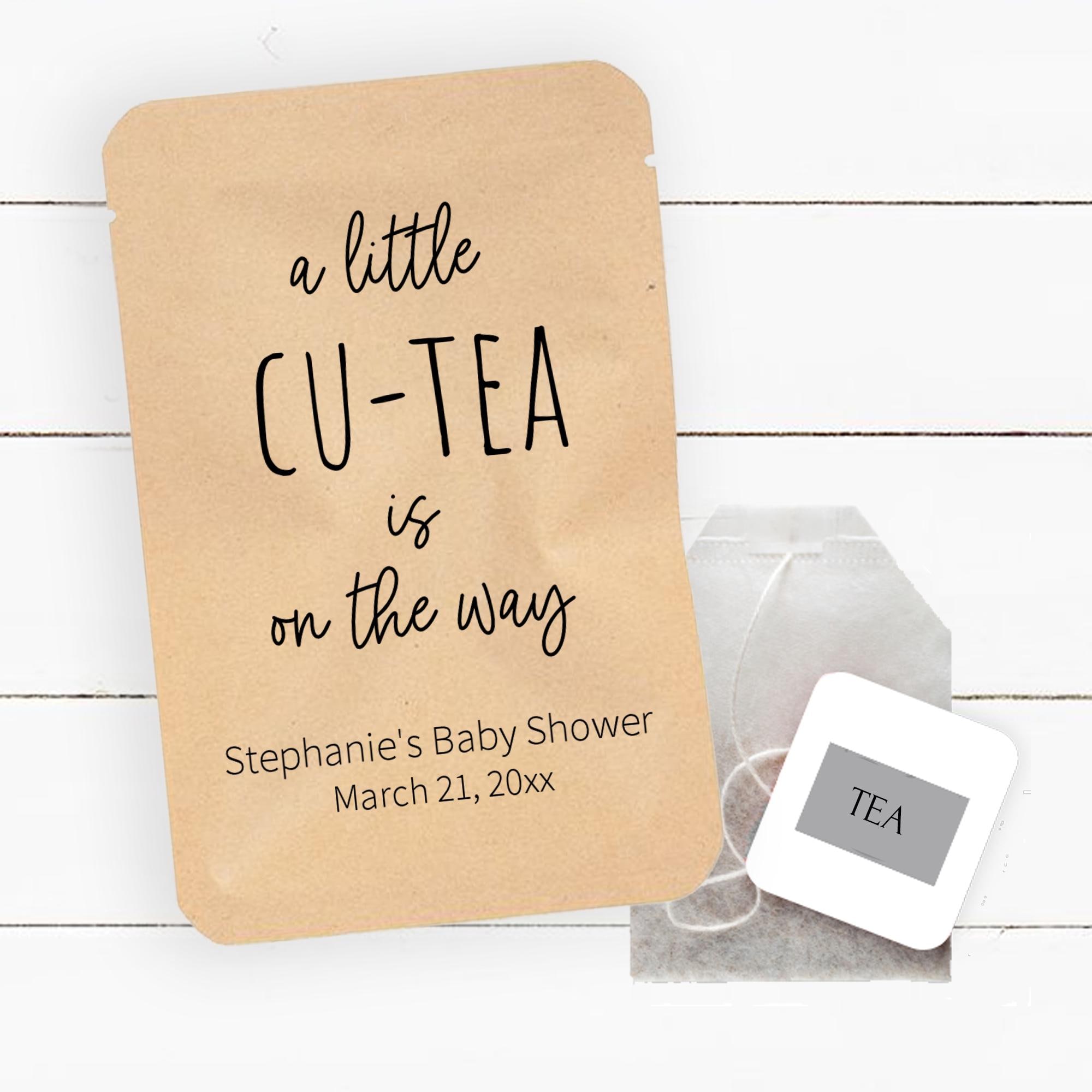 A Little Cu-Tea is on the Way Tea Bag Favor, Baby Shower Tea Party Favor