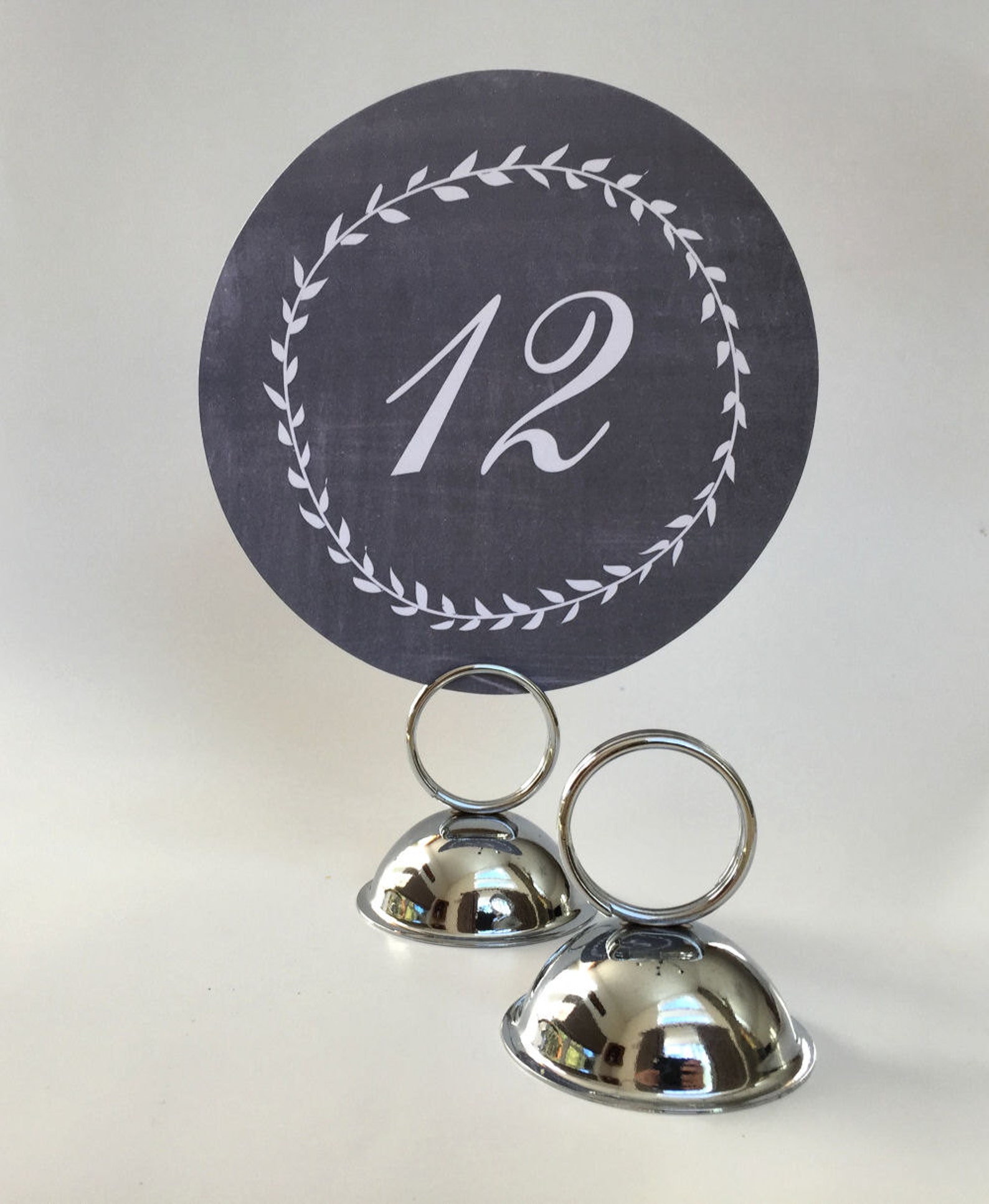 Silver Sign Stand Wedding Table Number Holder Etsy