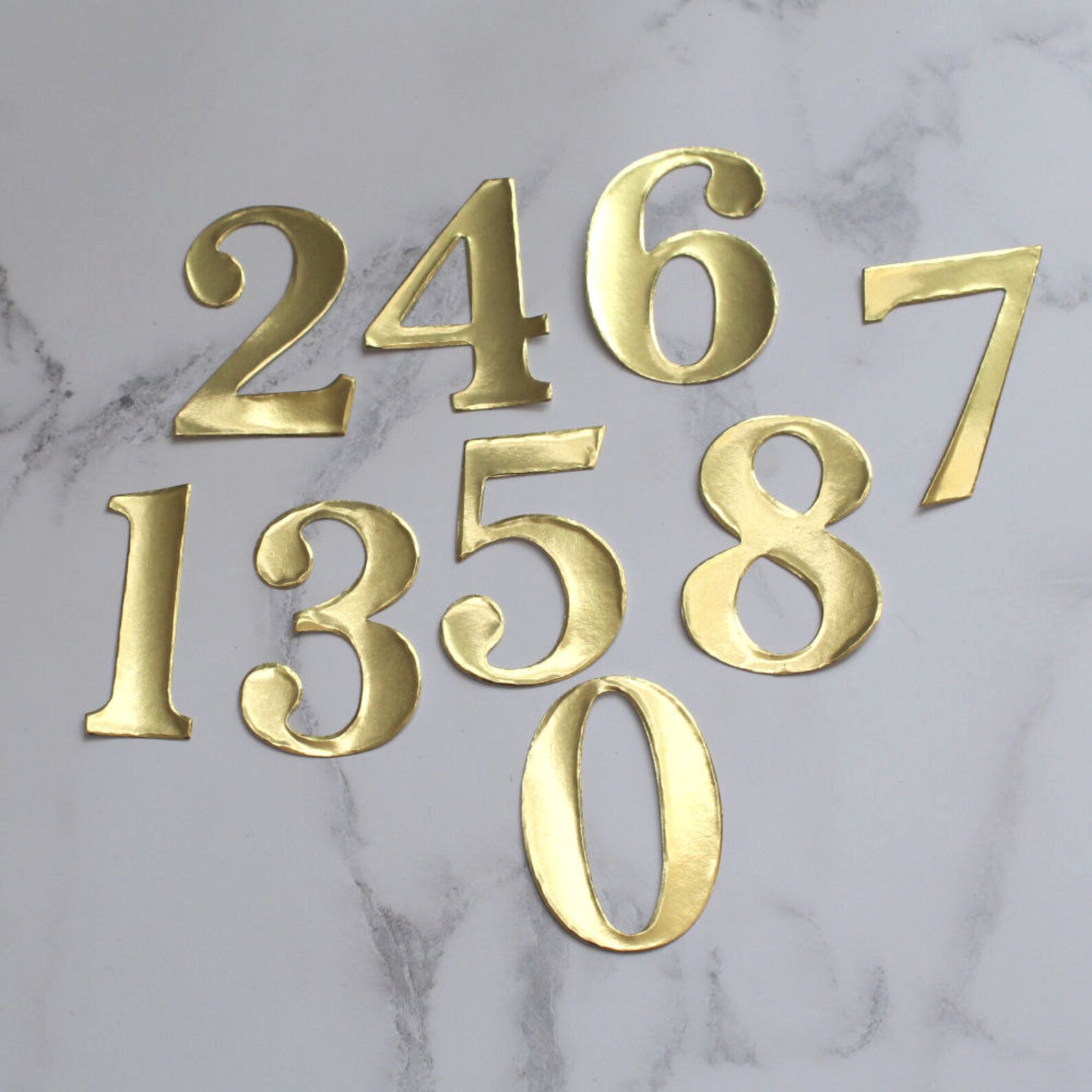Gold Number Stickers Mini Foil Wedding Table Numbers n001 Etsy