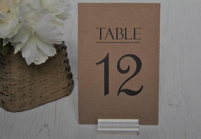 12 Wedding Table Number Holders Clear Acrylic Stands Etsy
