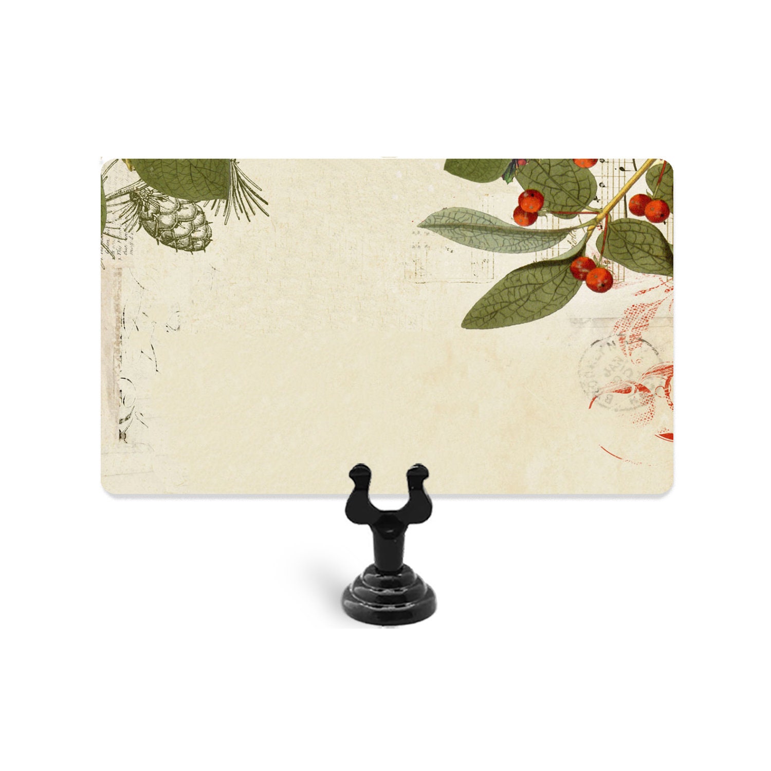 Black Place Card Holder Table card Holder Metal Sign Stand Etsy