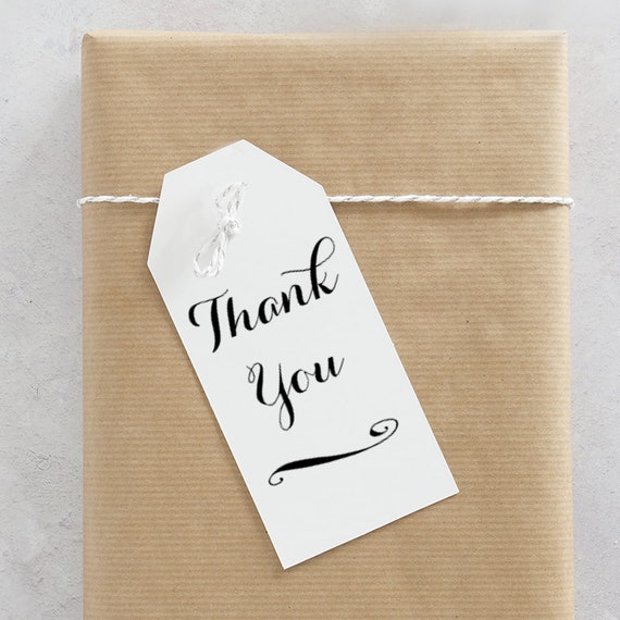 Items similar to 25 Mini Thank You Favor Tags, Wedding Favor Tags on Etsy
