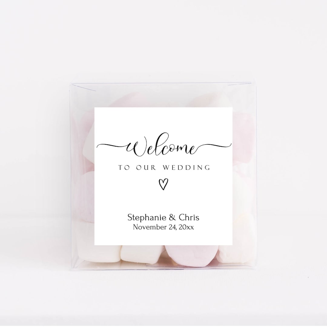 Welcome to Our Wedding Stickers, Wedding Reception Favor Labels, SB - Etsy