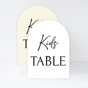 Kids Table Sign With Stand, Wedding Reception Sign for Children Table ...