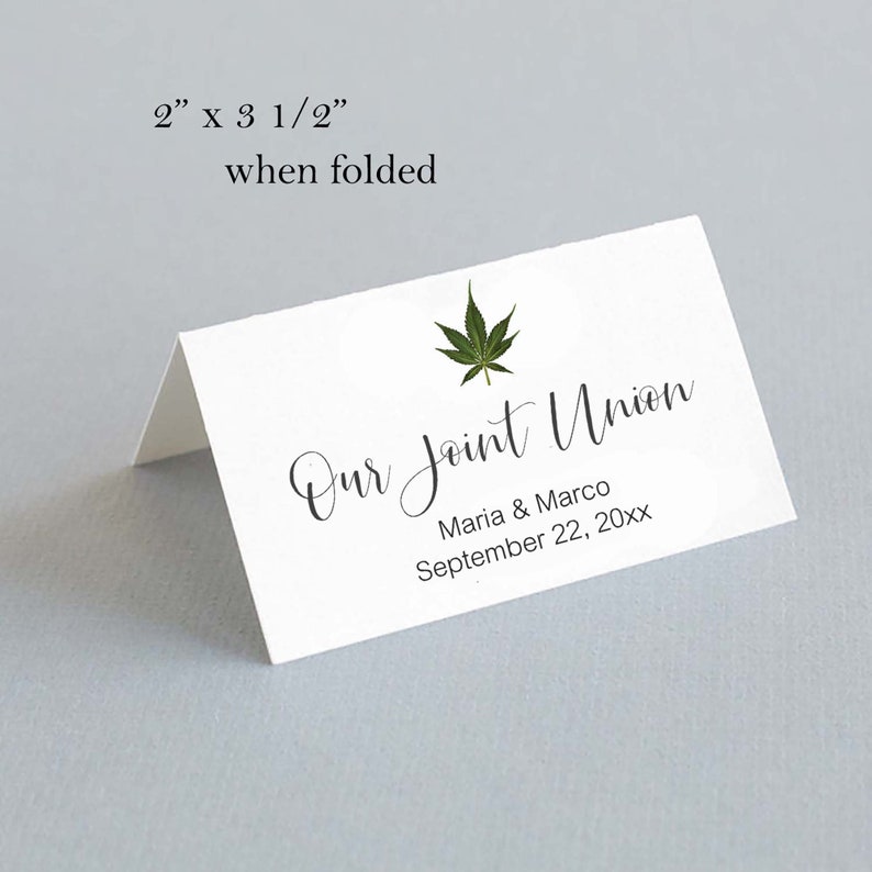 Personalized Our Joint Union Favor Bag Toppers, Marijuana Party Favor Bag Toppers, Cannabis Wedding, MJ1 image 6