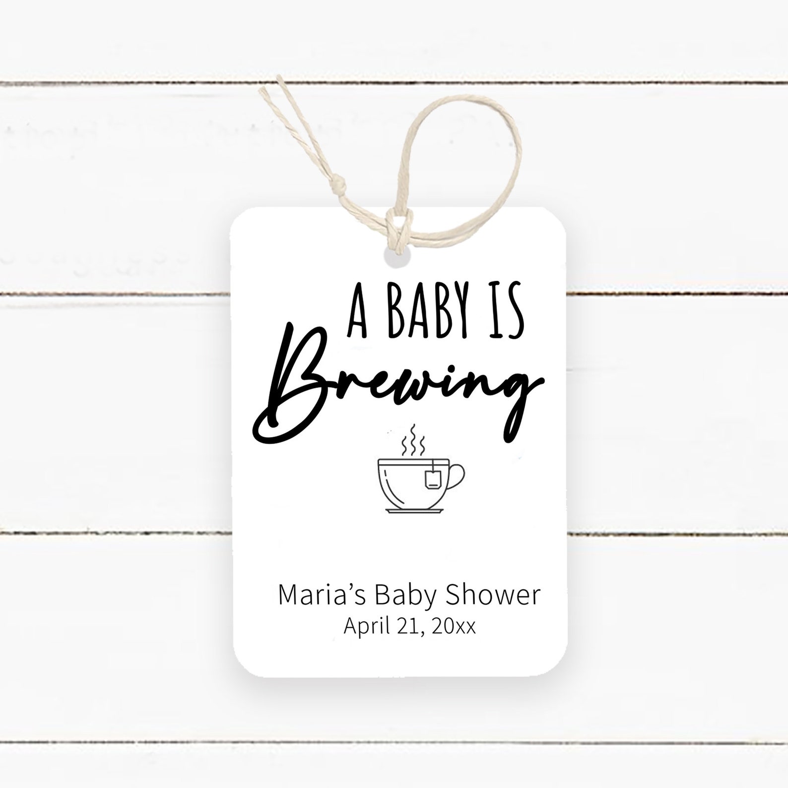A Baby Is Brewing Favor Tags Personalized Baby Shower Tags Etsy