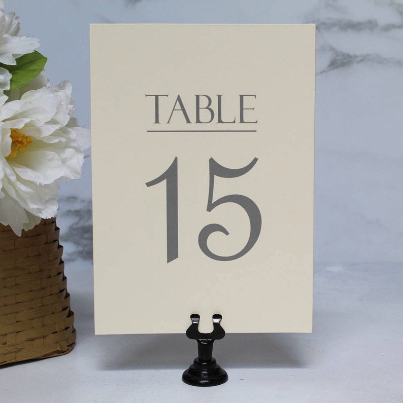 Double Sided Table Number Cards Wedding Reception Numbers Etsy