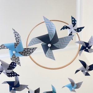 Baby Crib Mobile / Nursery Decor / Montessori Mobile / Baby Boy Crib Mobile / Baby Shower Gift / Blue, White, Navy, Grey : The Gentleman