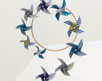 Best Baby's POV Mobile / Baby Crib Mobile / Nursery Decor / Montessori Mobile / Baby Boy / Blue Green Grey Crib Mobile : Sweet Dreams