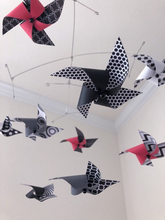 Red Black And White Baby Crib Mobile Wire Mobile Modern Etsy Red Black And White Baby Crib Mobile Wire Mobile Modern Etsy