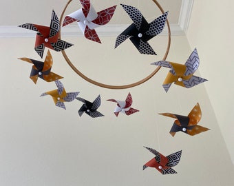 Best Baby's View Mobile, for the Crib or Changing Table in a Rust, Black, Mustard Yellow, Grey and White Nursery : Southwest Sweetheart