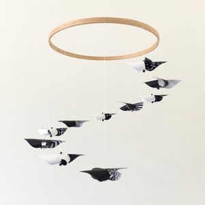 Black and White Baby Crib Mobile for a Gender Neutral Nursery