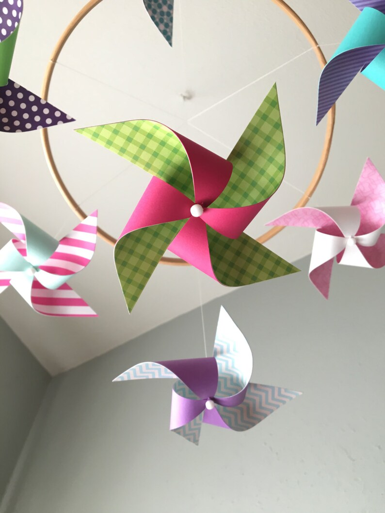 Baby Girl Mobile / Modern Mobile / Crib Girl / Nursery Mobile Etsy