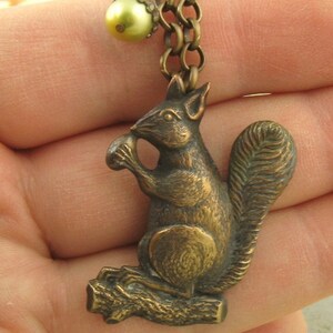 Squirrel Necklace, Mom Jewelry, Woodland Jewelry, Squirrel Lover, Acorn Necklace, Gift for Grandma image 3