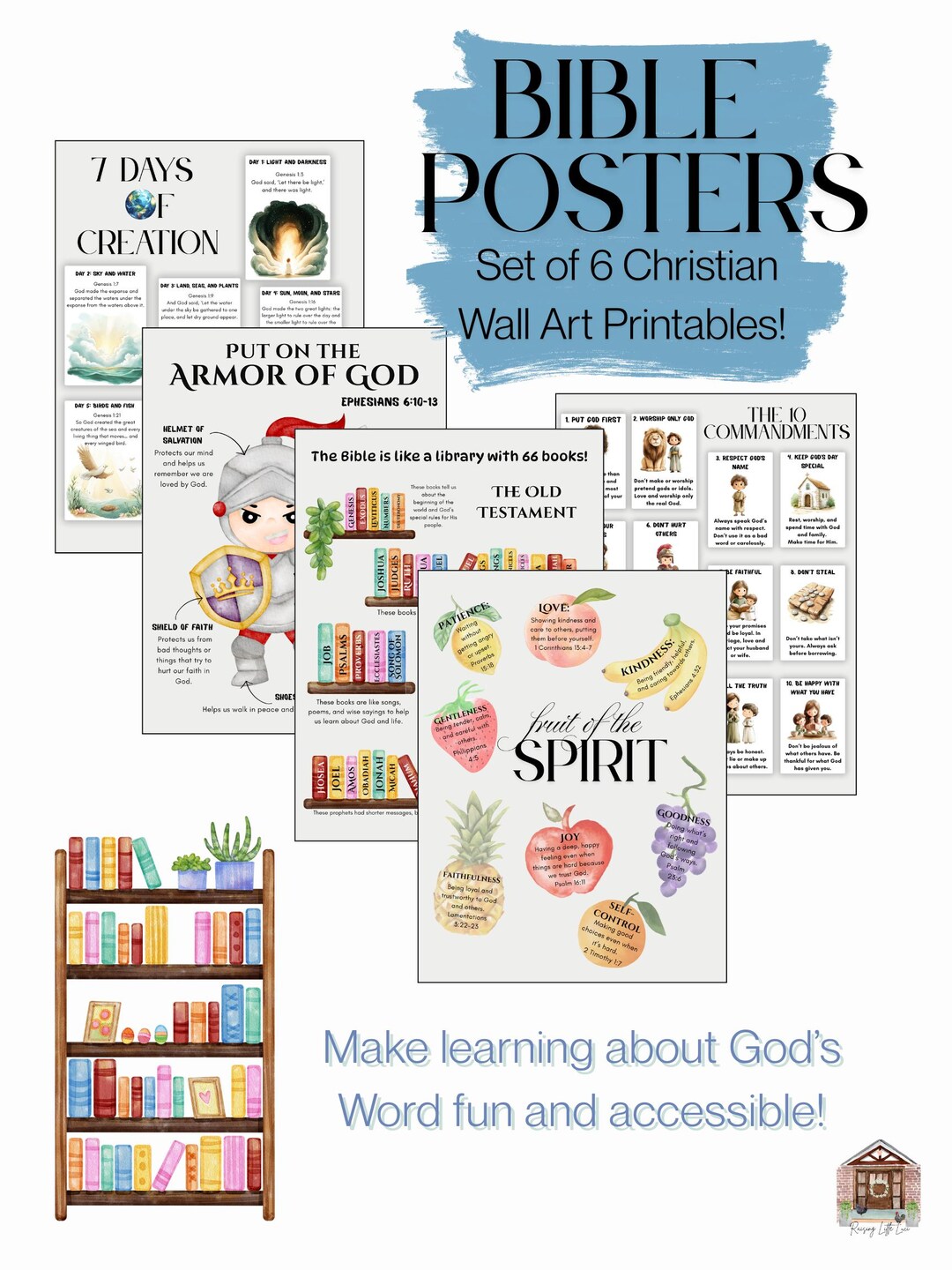 bible-posters-for-kids-set-of-6-christian-wall-art-printables-etsy