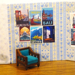 Miniature travel posters World Travel  Set of 6  No 29