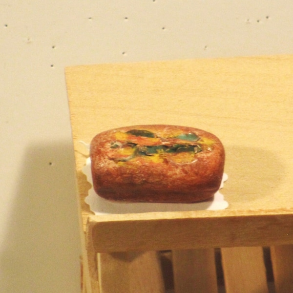 Miniature loaf of Jalapeno Bread  Dollhouse food