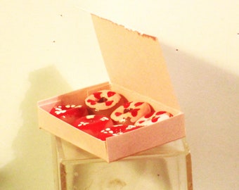 Mini box of Valentine Donuts  Dollhouse item