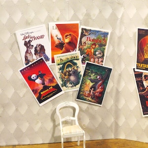 Miniature Disney Animal leads movie posters Set of 6