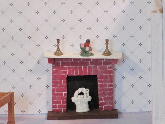 Miniature Handmade Red Brick Fireplace Etsy