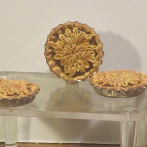 Miniature Pecan pie  Dollhouse food