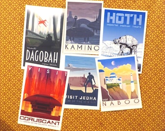 Miniature Star War Filmposter No 19 im 6er Set