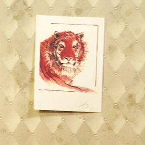Tiger ACEO watercolor painting