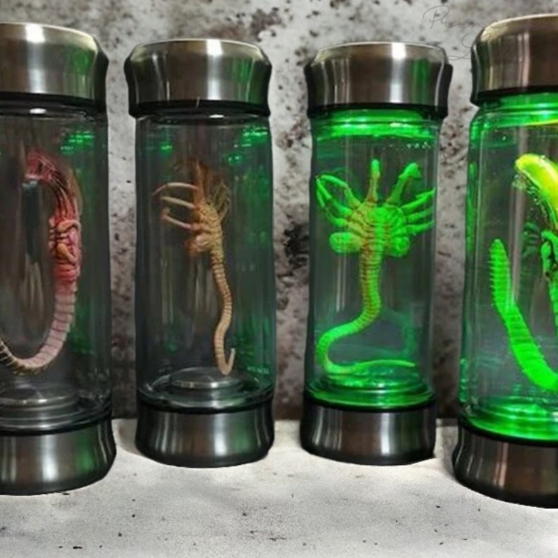 Xenomorph Alien Specimen Jar, Realistic Facehugger Embryo Glass Jar ...