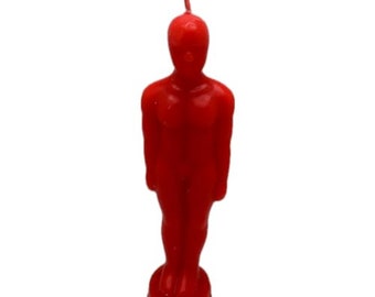 Red -Male Figure Image Candle -(1pc) Vela Roja de Imagen Hombre -Spell,Spell Work,Ritual,Magic,Esoteric