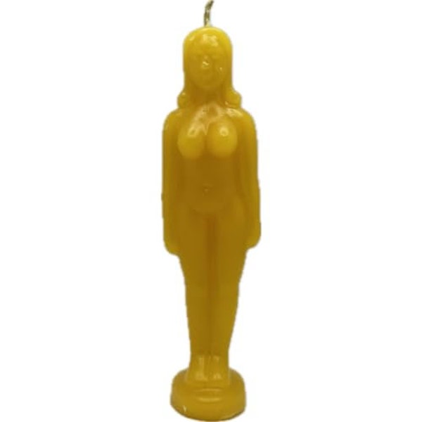 Yellow -Women Figure Image Candle -(1pc) Vela Amarilla de Imagen Mujer -Spell,Spell Work,Ritual,Magic,Esoteric