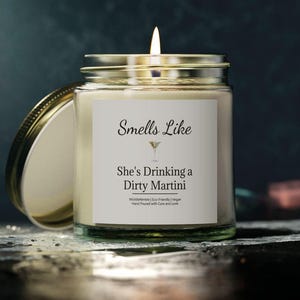 Dirty Martini Candle, Dirty Martini Drink Cocktail Funny Drinking Gift Signature Cocktail Gift for Bartender Tini Time