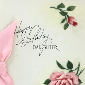 Vintage Happy Birthday Daughter Card