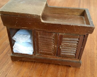 vintage wicker baby changing table