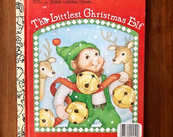 Vintage the Littlest Christmas Elf Little Golden Book