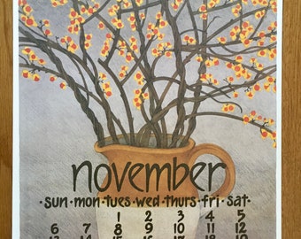 16+ Calendario 1982 Novembre barbanera lunario orto